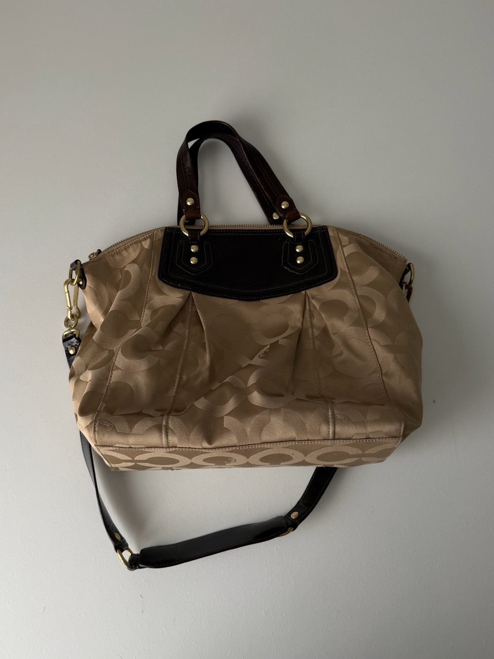 Brown + Tan Coach Bag - Picture 5 of 6